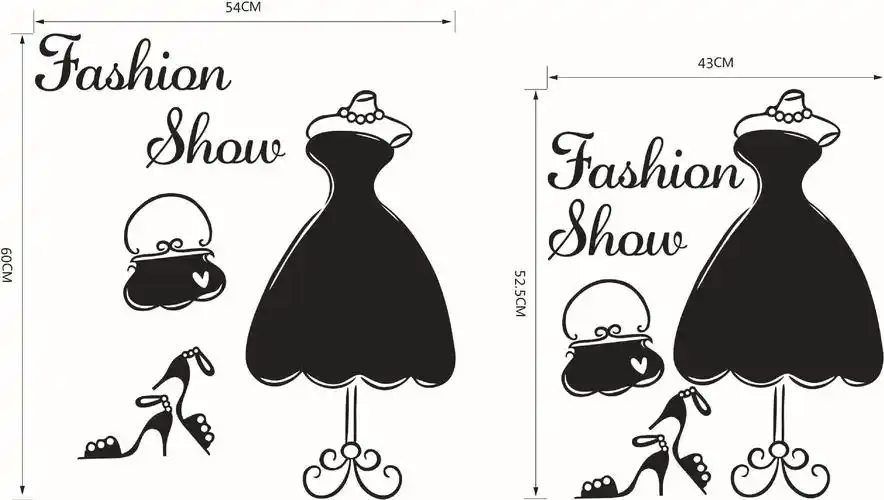 aw9277 英文fashion show 衣柜贴 橱窗贴 个性装饰墙贴定做批发-阿里