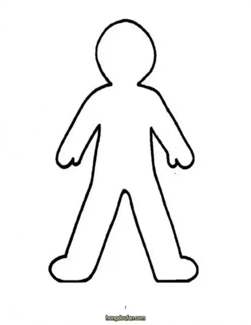 简约小人剪影形状a4可打印图片素材下载-红豆饭小学生简笔画大全