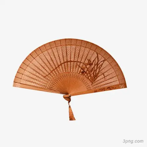 古风扇子png素材透明免抠图片装饰效果