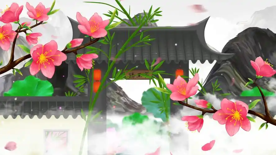 古典中国风山水烟雾人间仙境led背景视频_1920x1080_高清视频素材下载