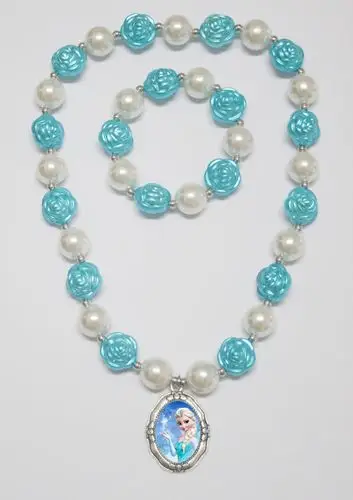 2016冰雪奇缘 新款儿童项链 短款项链套装儿童生日礼物热卖