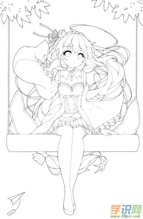 动漫美少女图画教程_动漫美少女图画画法