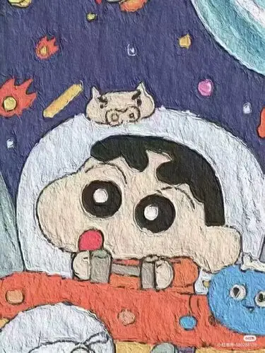 蜡笔小新的油画背景图 - 堆糖,美图壁纸兴趣社区