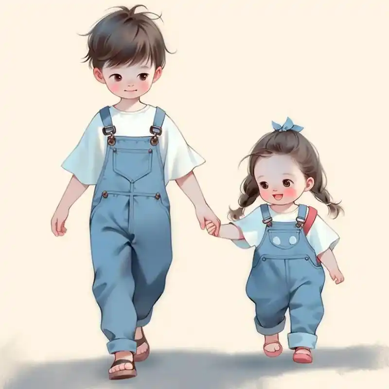 姐弟兄妹姐妹漫画头像(合集)#亲子头像 #一起换头像 #姐姐 - 抖音