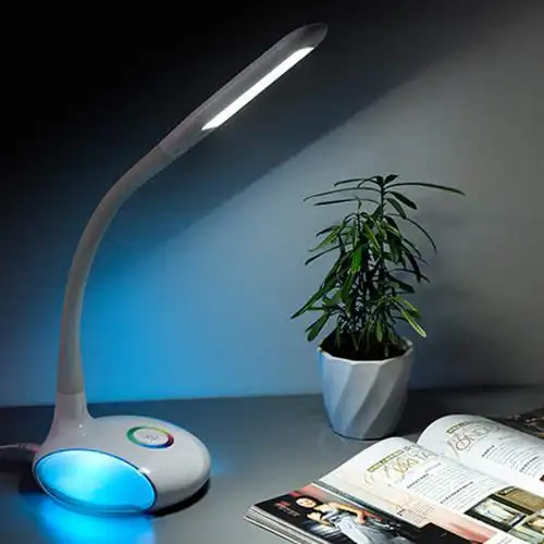 多利科dretec可移式led台灯学习台灯可调颜色护眼灯dl0505cw白