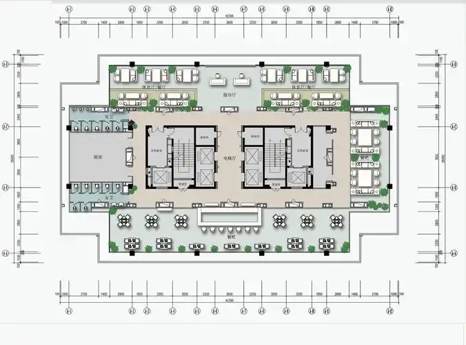 烟台市精品酒店大堂实景图和设计规划图