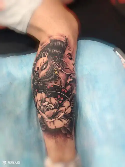 半包小腿_纹身图案手稿图片_罗晓晖的纹身作品集