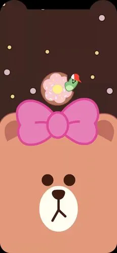 iphonex小耳朵壁纸可爱的布朗熊系列