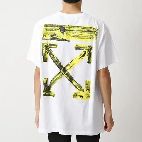 【19秋冬新款】off-white/off-white 男士黑色印花宽松款短袖t恤 omaa