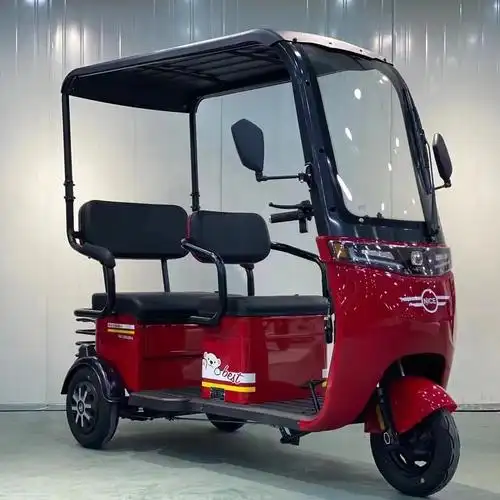 电动三轮车带蓬休闲双排客货两用成人大功率新国标老年代步车