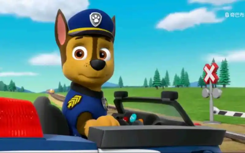 这是汪汪队立大功里面的阿奇正在看山的图片