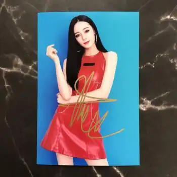 迪丽热巴签名照笔官方媒体写真粉丝后援礼物可to签爱豆照亲笔签名 t款