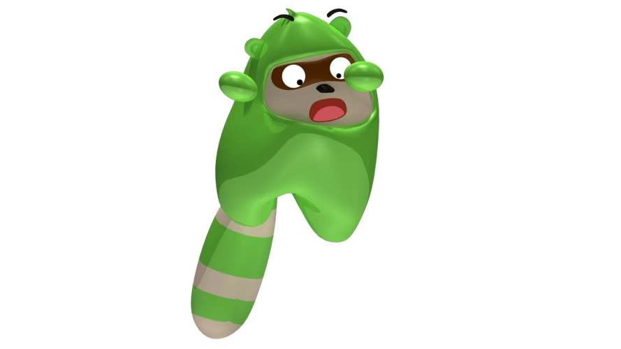 小浣熊q版角色卡通设计图片高清壁纸