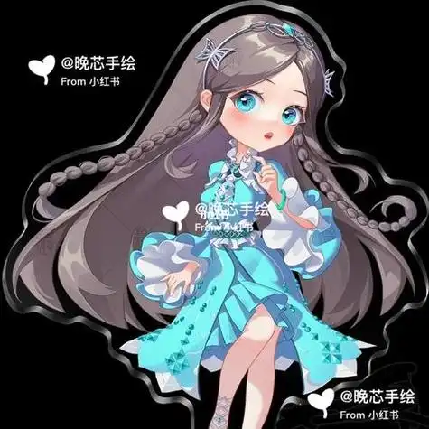 我来改画了q版图片简笔画斗罗大陆宁荣荣线稿临摹#画画  #斗罗大陆