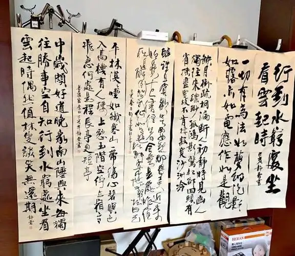 演员徐静蕾多才多艺,善书法,书房曝光,有模有样|绘画|书画|书法家