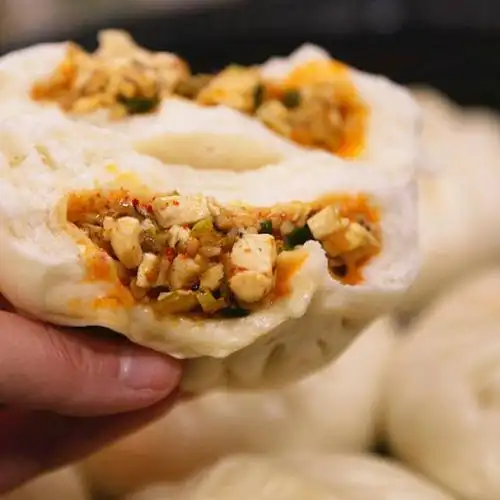 豆腐包子,暄软可口,美味早餐