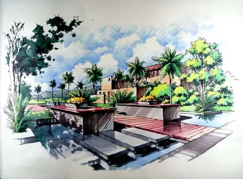 2016景观手绘合集|空间|景观设计|调色板22 - 原创作品 - 站酷 (zcool