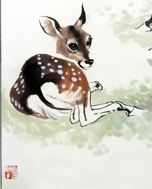 黄英男《梅花鹿》