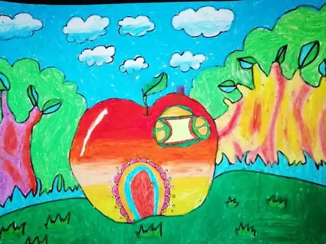 致远小学二年级参加科幻画比赛作品