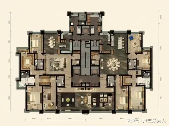 带你欣赏900平方的大平层豪宅户型
