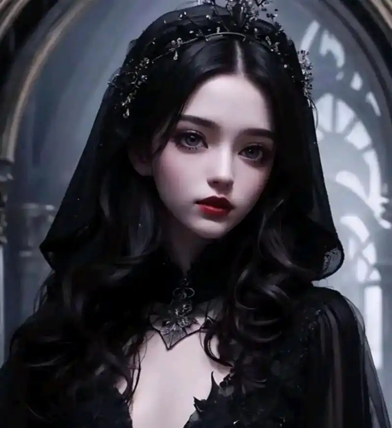 高冷暗色系女生头像