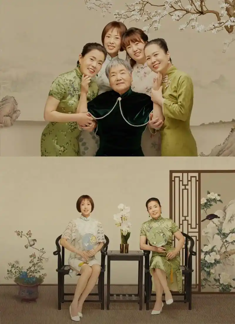 鞍山全家福祖孙三代同堂母女写真