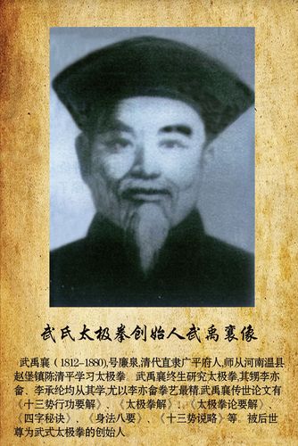 武氏太极拳宗师武禹襄像 太极宗师画像 太极拳馆装饰画 太极先贤