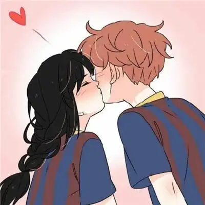 2021超甜卡通情侣头像一男一女分开的两张