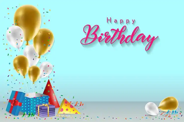 快乐的生日背景与纸蝴蝶