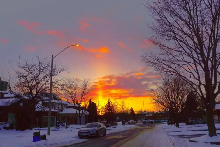 (2017多伦多冬天的晚霞)