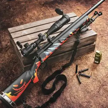 m24金属拉栓抛壳软弹枪awm可发射男孩吃鸡模型玩具枪 酷黑m24/尼龙48