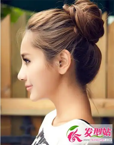 女生无刘海丸子头发型 唯美时尚美翻天-时尚扎发-发型站_最新流行发型