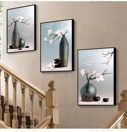 楼梯挂画装饰画楼梯挂画楼梯间墙面装饰画复式楼走廊玄关转角墙壁画