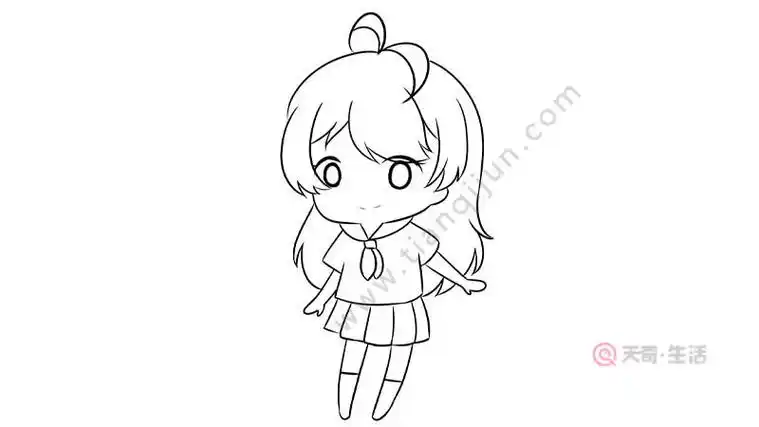 二次元简笔画女生q版,二次元简笔画女生- 三君经验百科网