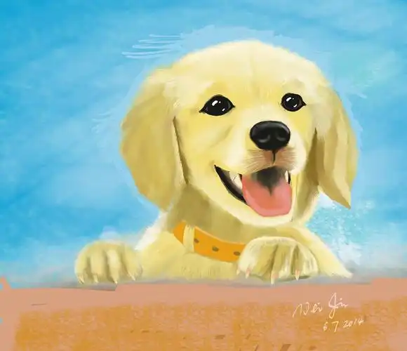 萌狗一只 随手画的,没有保留步骤图.