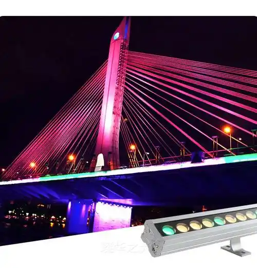 led户外线性投光灯24w36w结构防水洗墙灯rgbw条形灯