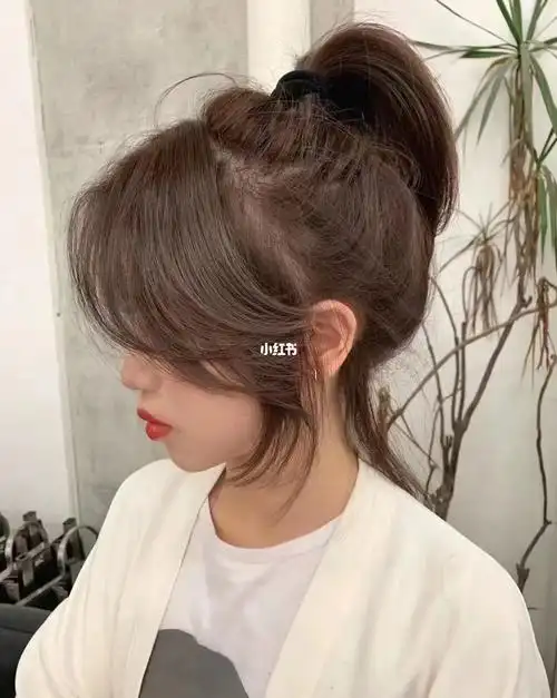 高马尾必备刘海法式高层次刘海77