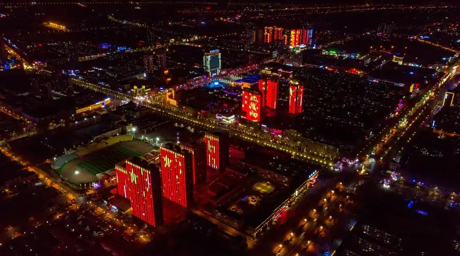 格尔木-高空夜景航拍