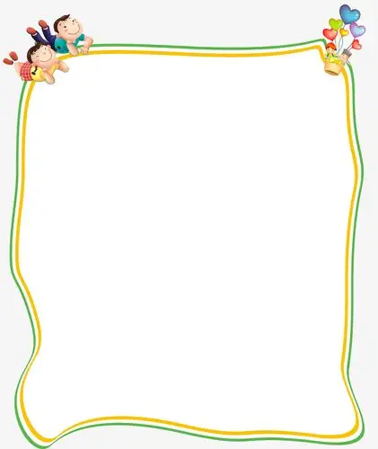 卡通线条边框免抠素材免费下载_觅元素51yuansu.com