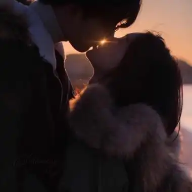 秀恩爱情头真人接吻高清唯美的超甜秀恩爱情头真人图片