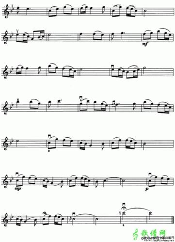 映山红小提琴曲谱及歌词