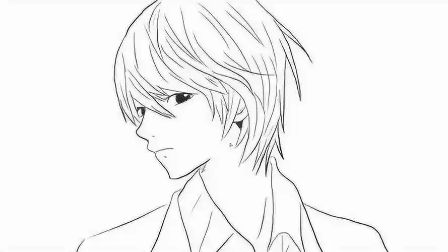 帅气的少年头像动漫简笔画