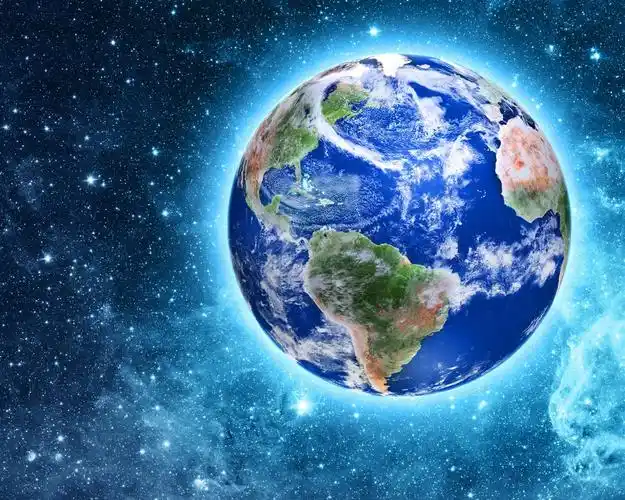 我们美丽的星球,地球,发光,星星,太空 iphone 壁纸