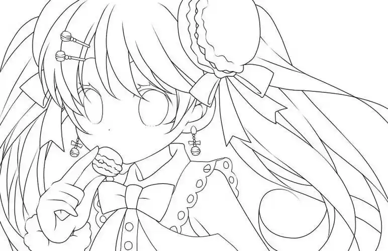 有没有什么适合新手临摹的简单线稿最好是动漫的