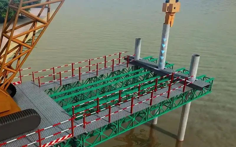 河南省公路工程局钢栈桥施工三维动画技术交底五道安全徐侠客