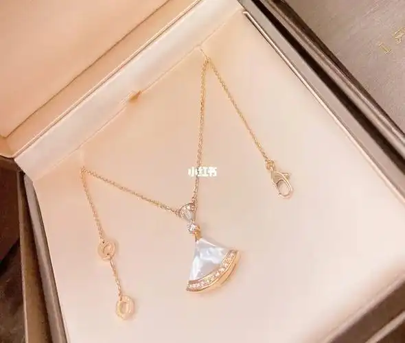 宝格丽divasdream项链彩白贝壳满钻项链