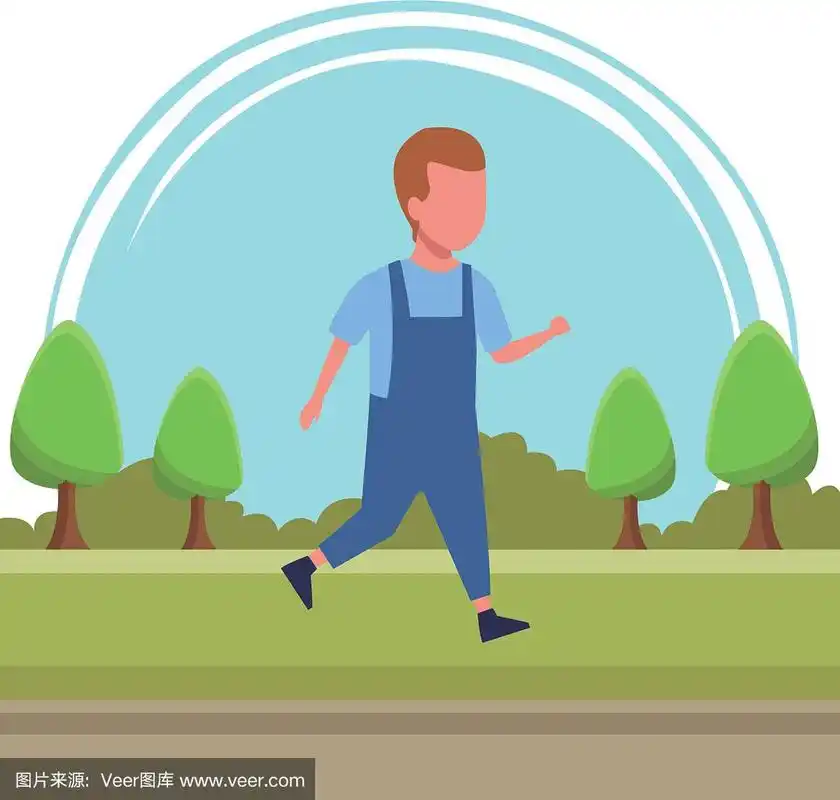 小男孩会走路的卡通