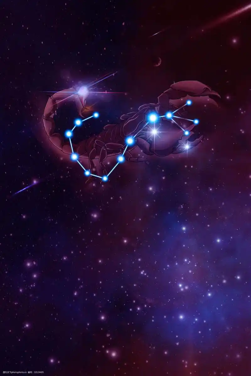 简约星空十二星座创意背景合成