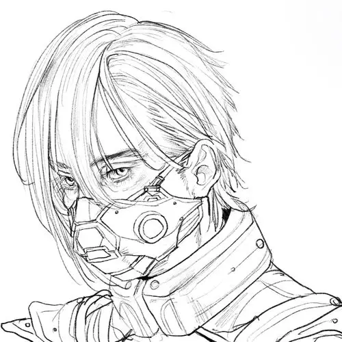 黑白男性西装半身像