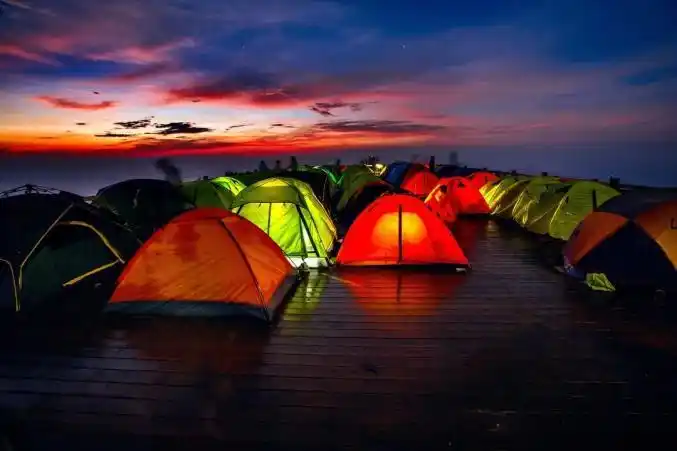 武功山四大奇观之帐篷